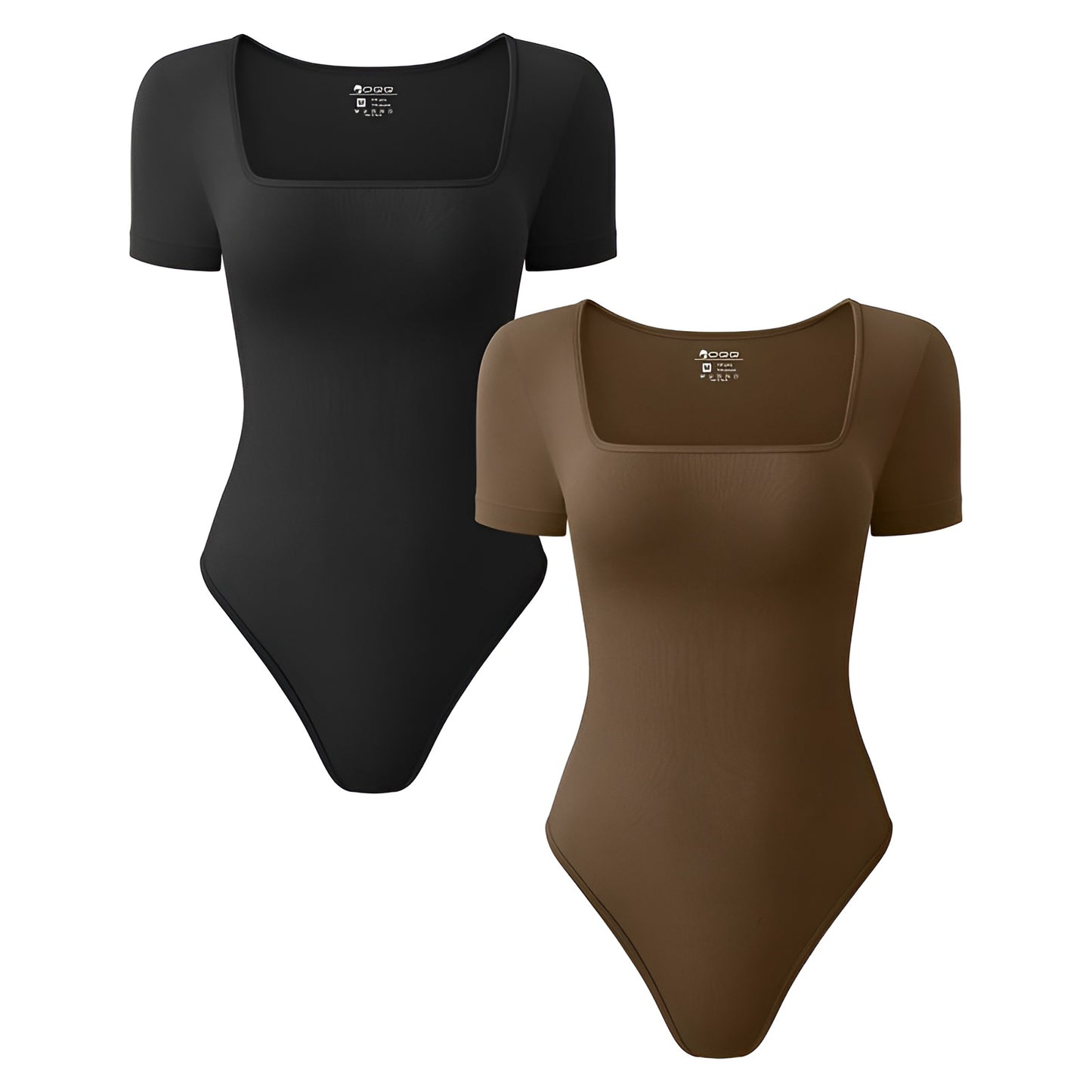 Elora Ribbed Square Neck Bodysuits