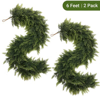 2Pcs Artificial Cedar Garlands