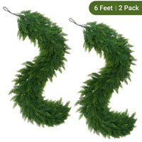 2Pcs (Gradient color) Artificial Cedar Garlands