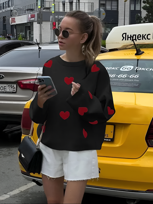 Elora Heart Knit Sweater