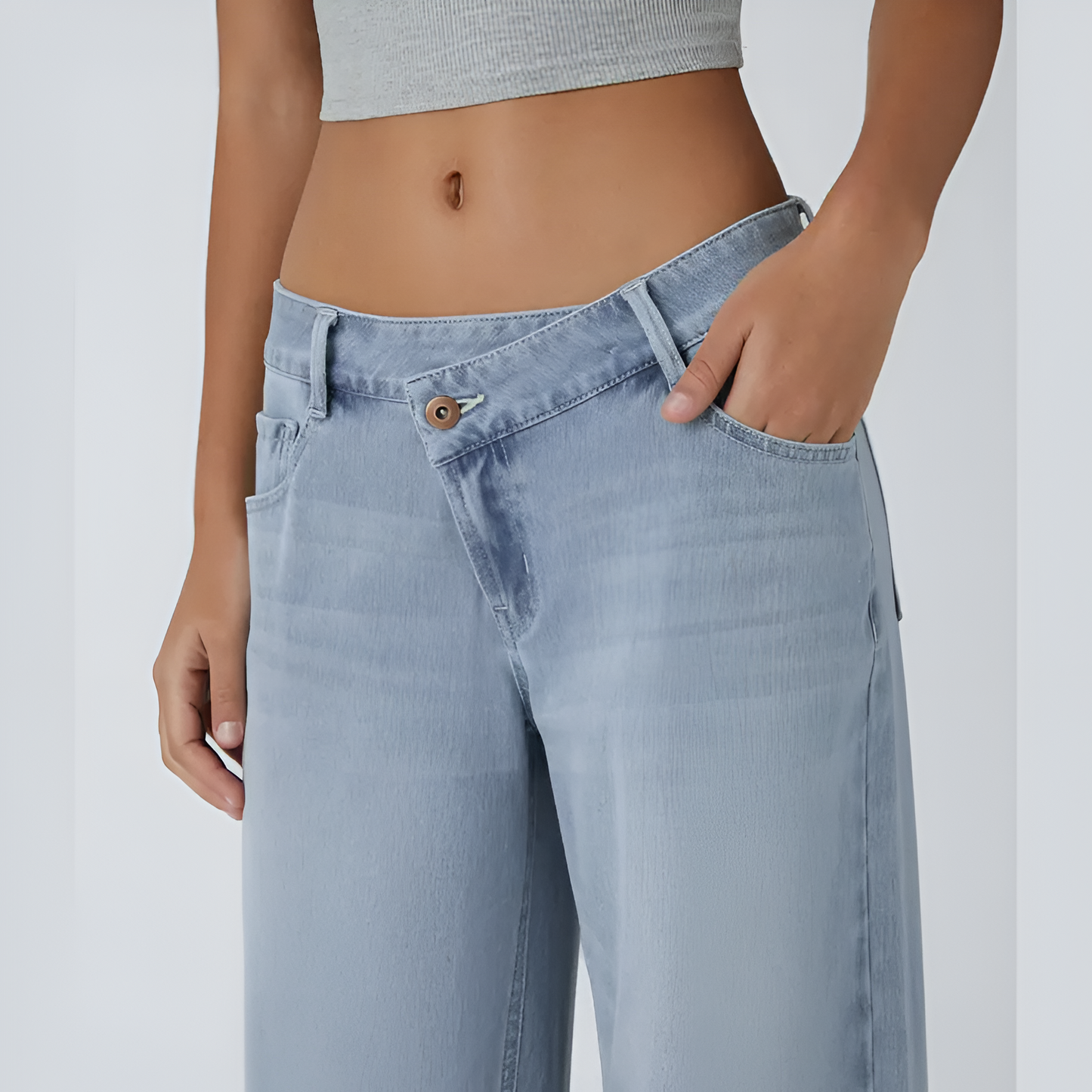 Elora Low Rise Cargo Denim