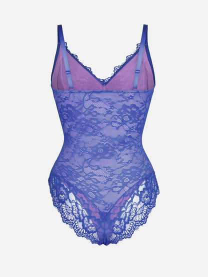 Lace V Neck Full Bodysuit Underwear