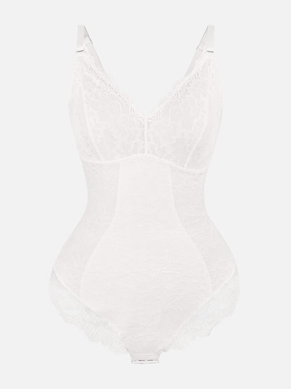 Lace V Neck Full Bodysuit Underwear