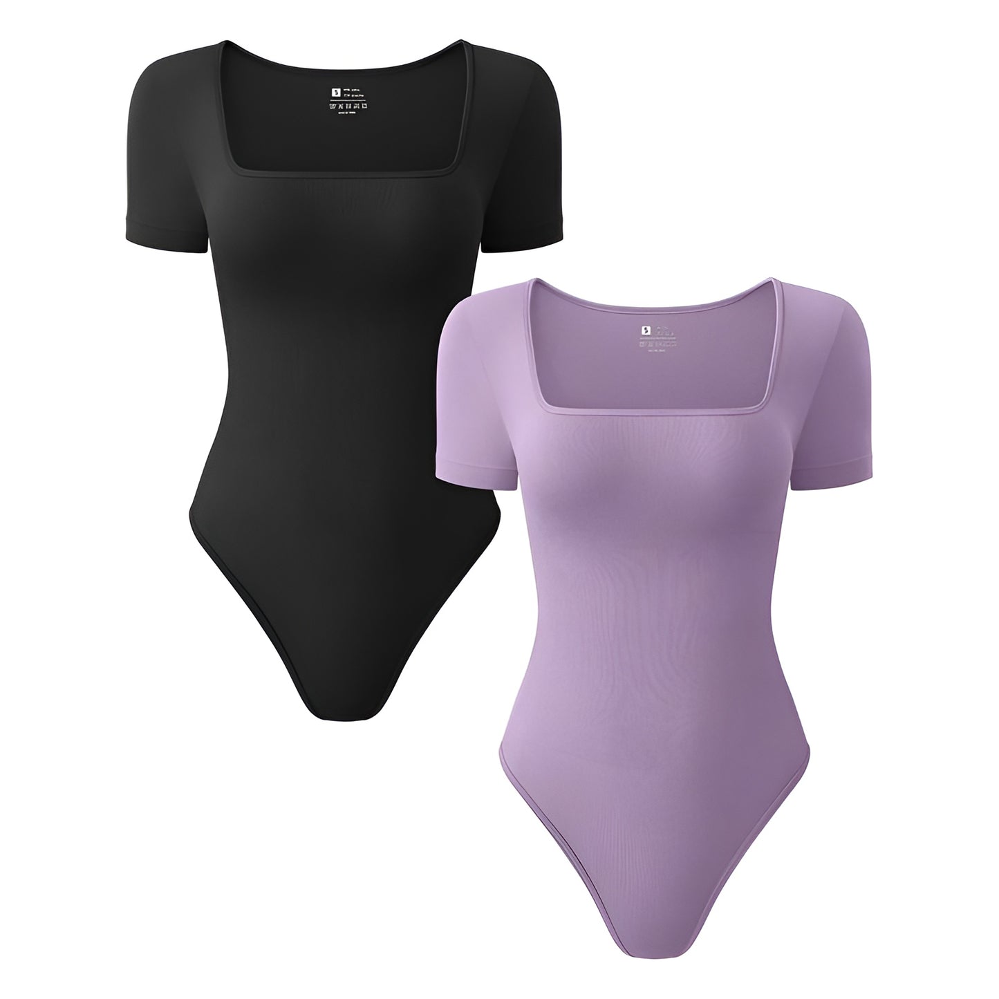 Elora Ribbed Square Neck Bodysuits