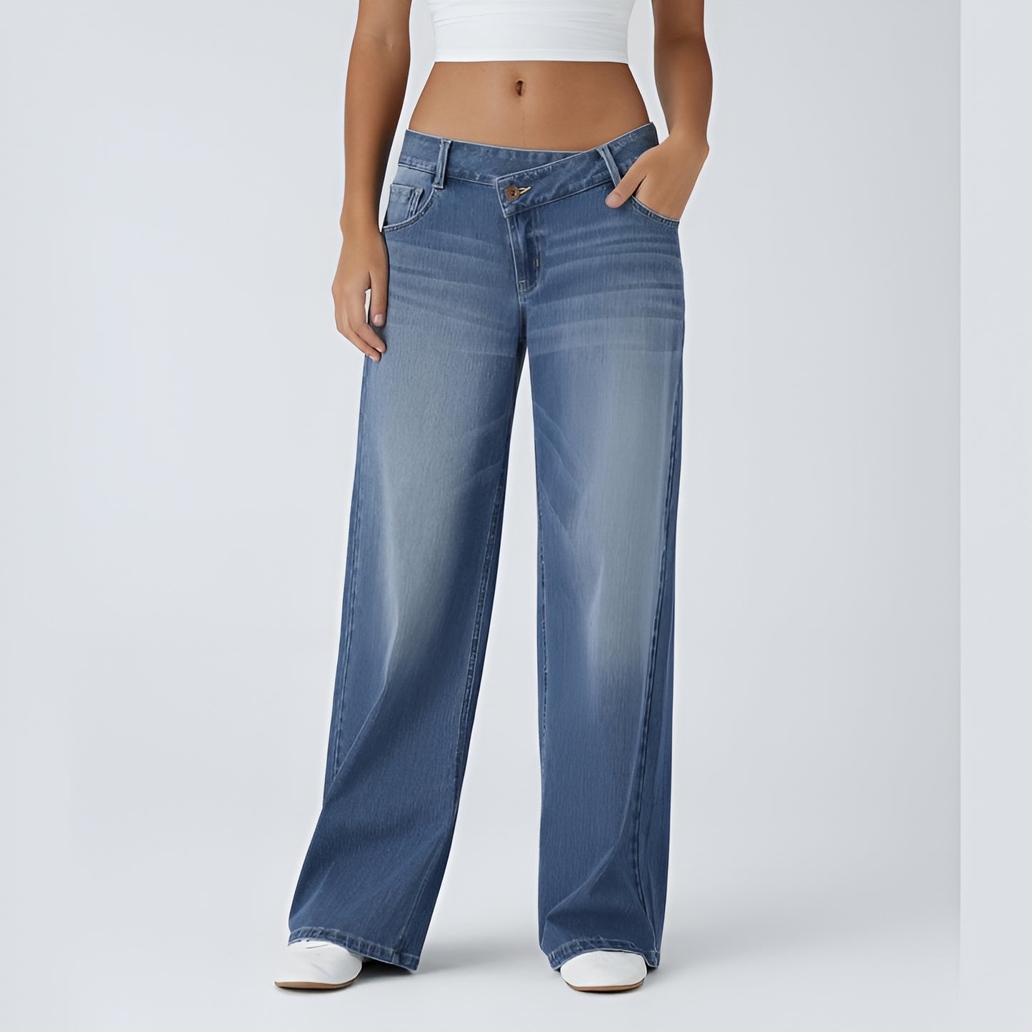 Elora Low Rise Cargo Denim