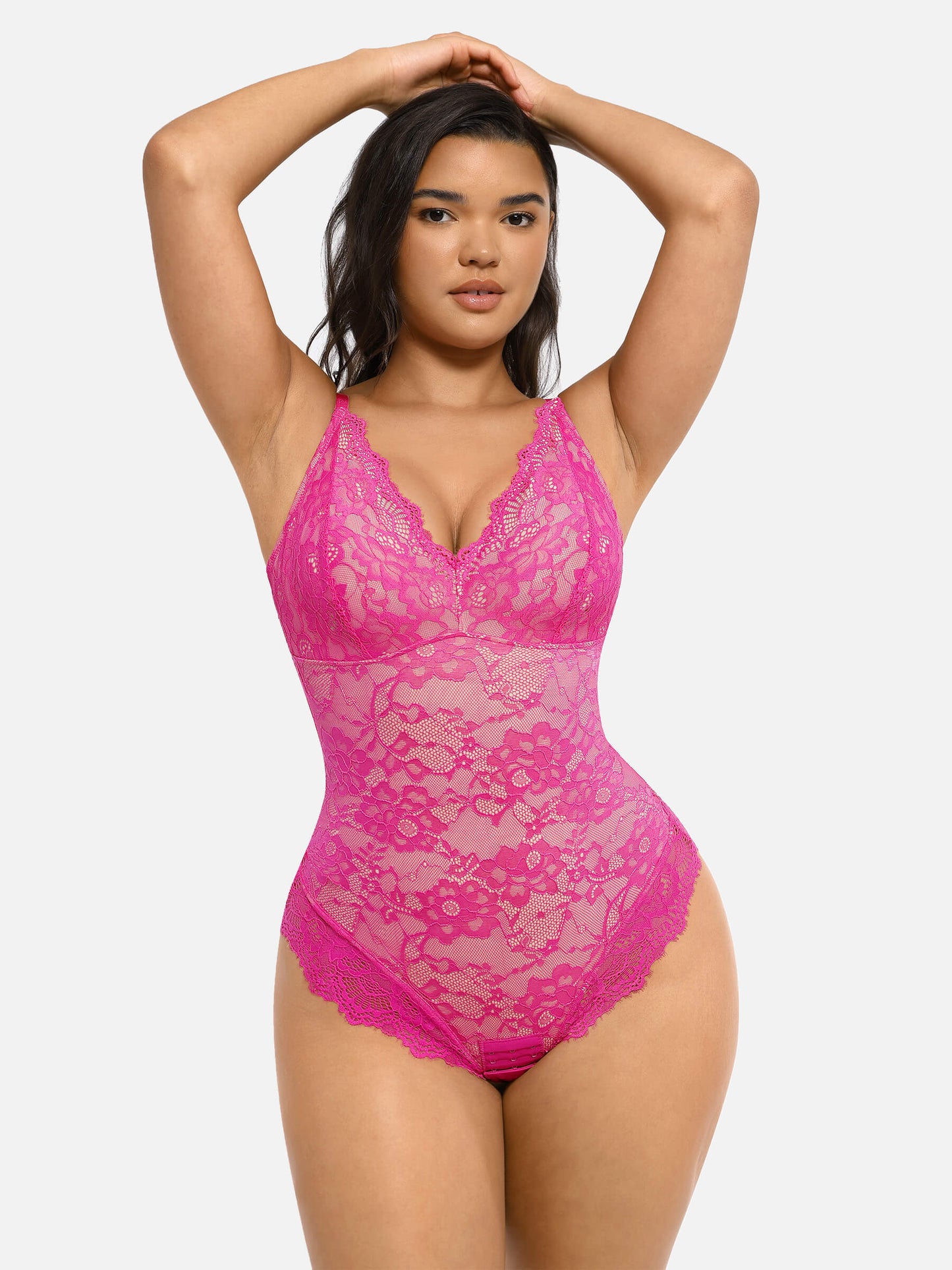 Lace V Neck Full Bodysuit Underwear