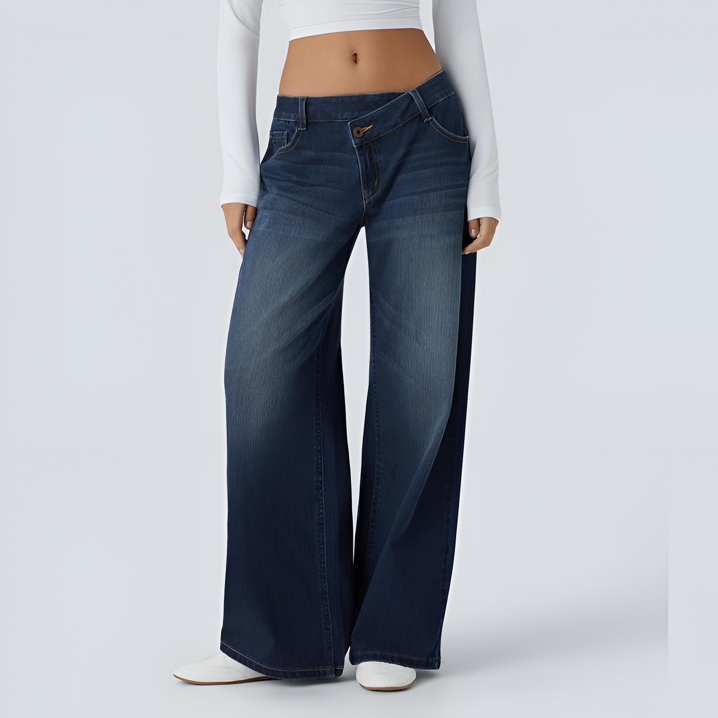 Elora Low Rise Cargo Denim